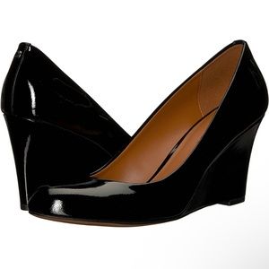 COACH Wedge Pump Black Leather